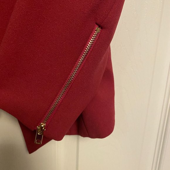 Le Chateau Magenta Blazer with gold zipper size Small - Picture 4 of 4